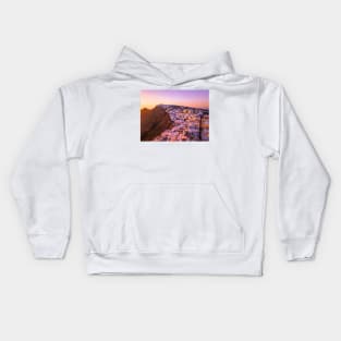 Santorini, Greece Sunset Kids Hoodie